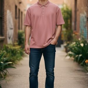 Vuori Men's Dusty Rose Polo Shirt